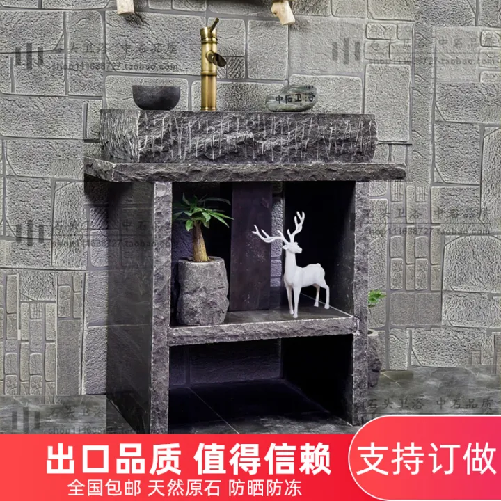 Outdoor Wash Basin Courtyard Pool Villa Basin Stone Countertop