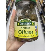 Krauter Oliven Grun Ohne 170 G. มะกอกในน้ำมันพืช ( ตรา ไฟน์คอส ดิทแมน )