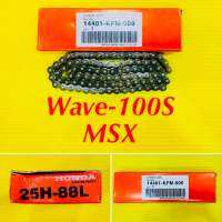 โซ่ราวลิ้น WAVE100S, MSX 88ข้อ (25H-88L) แท้ VCM : HONDA : 14401-KFM-900