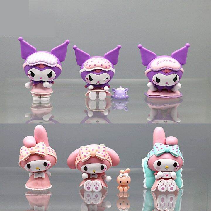 Fast Shipping 6pcs Sanrio Cute Kuromi My Melody Series Pajamas