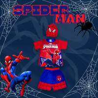 KD281 ชุดแฟนซี Spider Man + หน้ากาก เสื้อด้านหลังมีผ้าคลุม มีไฟตรงหน้าอก