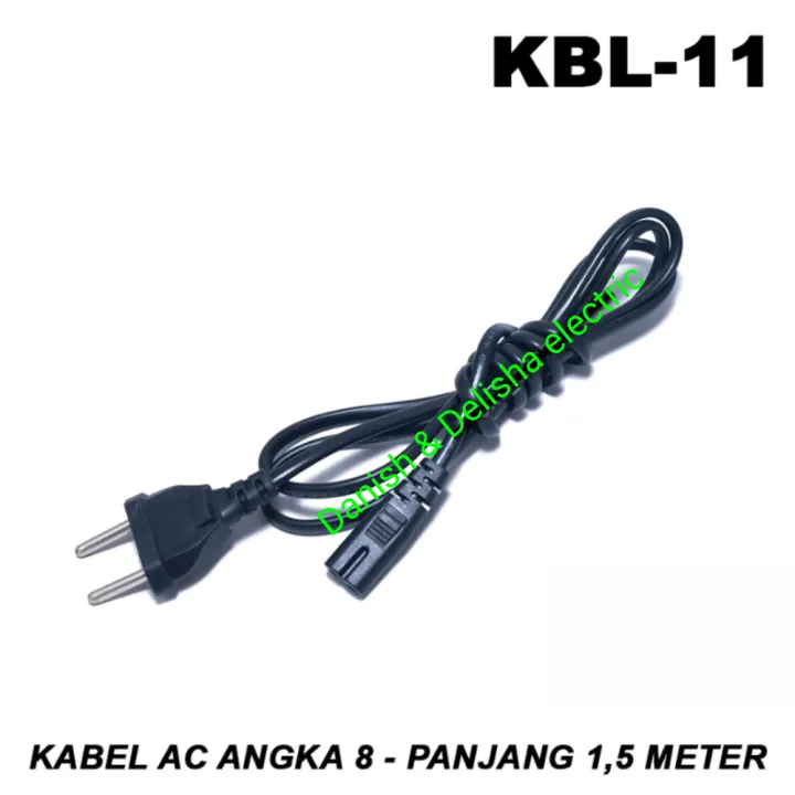 KABEL POWER TV LED SAMSUNG SHARP TOSHIBA POLYTRON/ KABEL AC CORD ANGKA 8  COLOKAN 2PIN UNTUK TV RADIO PRINTER/ KABEL AC ANGKA 8 HITAM TEBAL | Lazada  Indonesia