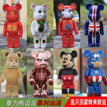 Bearbrick Red Violent Bear Handmade Model Toys Desktop Decorations