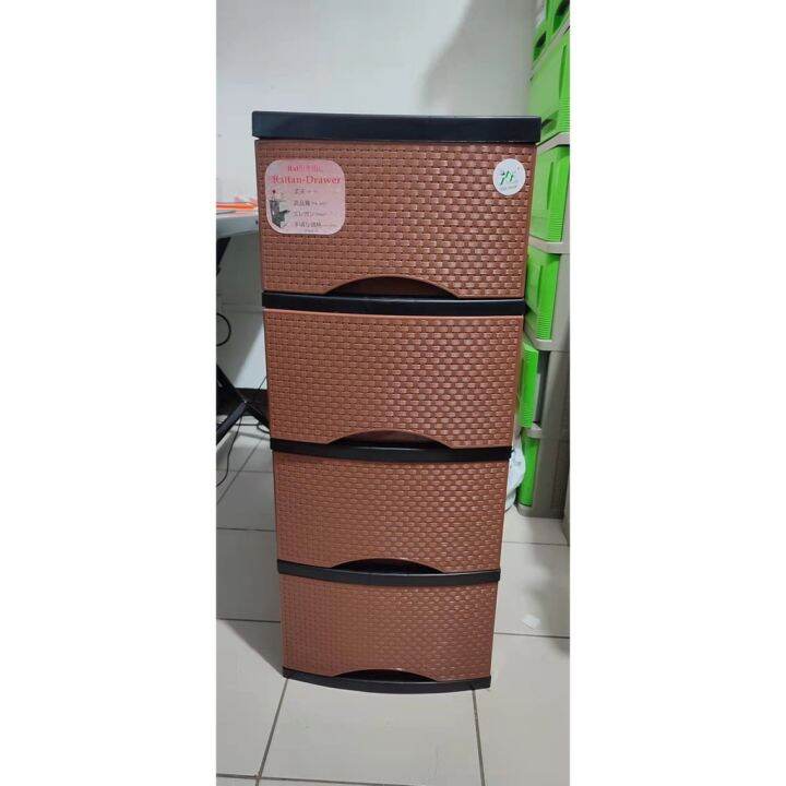 Bengar Rattan plastic slim drawer 4layer | Lazada PH