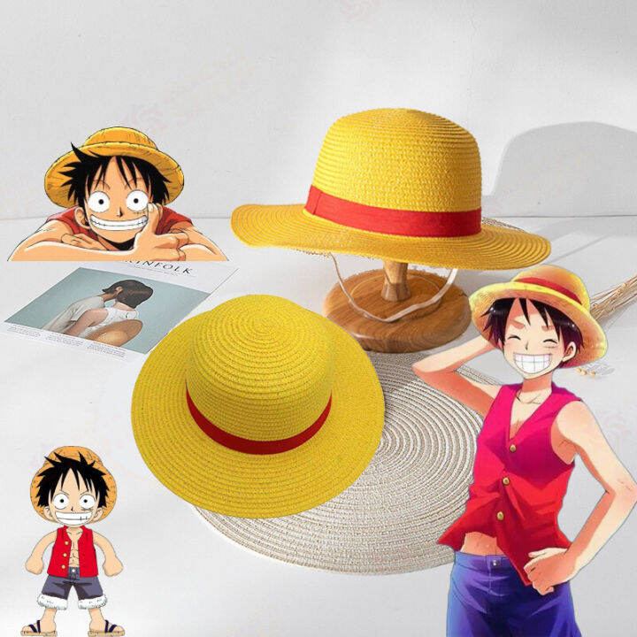 Adult Kids Anime One Piece Monkey Luffy Hat Shanks Straw Hat Pirate ...