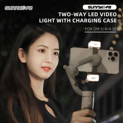 Sunnylife Two-way LED Video Light with Charging Case Tri-color Dimmable Portable Fill Light Lamp Photography for OM 5/4/SE