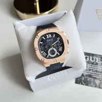 ROSE GOLD TONE CASE NAVY SILICONE WATCH

GW0571G2