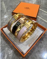 100% Authentic ของแท้ NEW Hermes Clic Clac PM สี Marron Glace GHW, Black RGHW, Rose Dragee GHW