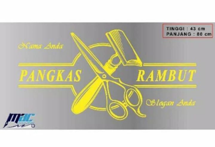 Cuting Cutting Stiker Sticker Barbershop Potong Rambut Pangkas Rambut Custom Warna Lazada 