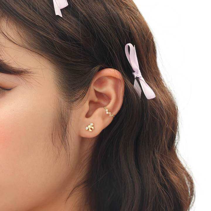 rinda-mini-ribbon-stud-ต่างหูก้าน