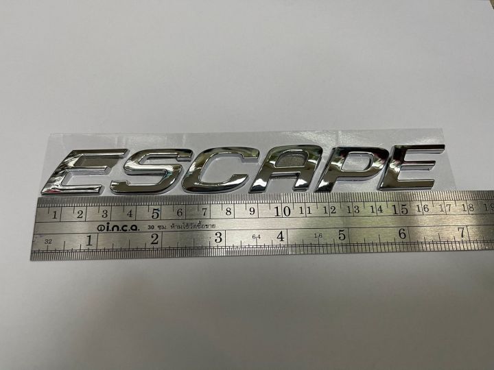 พลาสติกชุบโครเมี่ยมคำว่า-escape-ติดรถท้าย-ford-ฟอร์ด-แต่งรถ-ติดรถ-ประดับยนต์-วัสดุทำจาก-พลาสติก-abs-อย่างดี-สวย