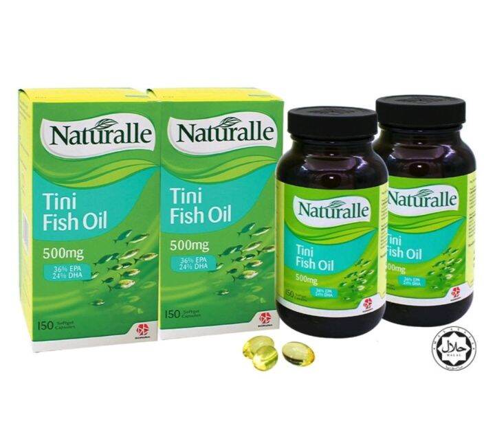 NATURALLE TINI FISH OIL 500MG 150's+150's Lazada