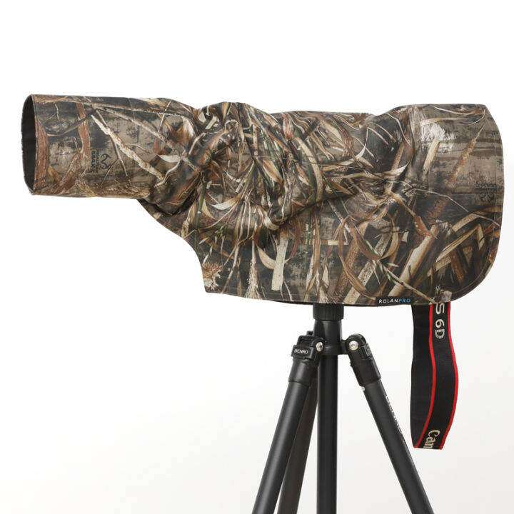 ROLANPRO Rain Cover Raincoat for Telephoto Lens Rain Cover Camouflage