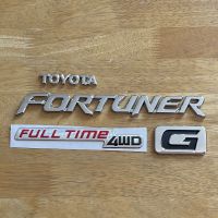 โลโก้ TOYOTA FORTUNER FULL TIME 4WD G ตัวหนังสือฝาท้าย (จำนวน 4 ชิ้น)