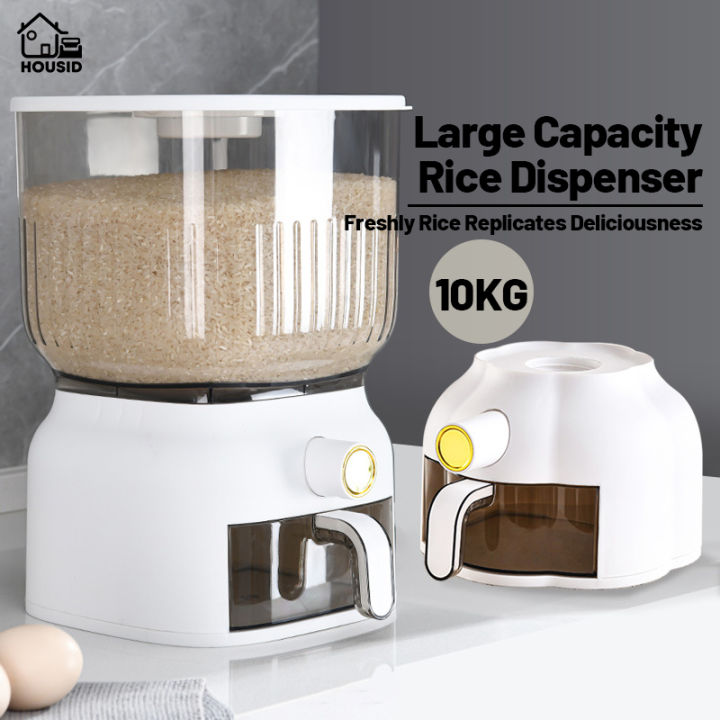 10kg Large Flour Container Rice Dispenser Food Storage Box for