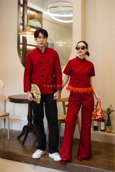 vsm-couple-0102-ชุดคู่รัก-ชุดคู่กี่เพ้า-ชุดกี่เพ้า-ชุดคู่สีแดง-ชุดตรุษจีน-ชุดรับอังเปา-ชุดถ่ายพรีเวดดิ้ง