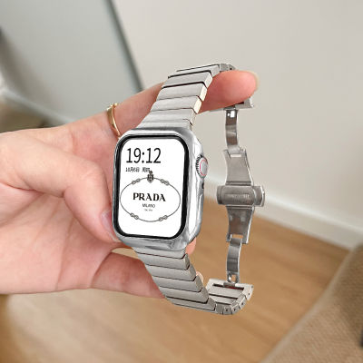 Psnld เหมาะสำหรับสายนาฬิกา iwatch8สายนาฬิกาเหล็กสำหรับ Apple Watch 7 Apple Watch SE สายนาฬิกาโลหะแบบใหม่ระดับไฮเอนด์สายรัดข้อมือสำหรับ watchs4/5/6รุ่น s8s7se