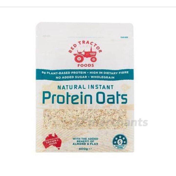 Red Tractor Protein OatsNatural,Instant (Limited) 400g Lazada