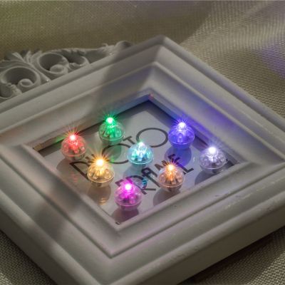 ไฟ LED ขนาดเล็กมินิไฟกลมไฟกระพริบอุปกรณ์เสริมทำมือไฟติดกระดุมไฟตกแต่งหลอดไฟ DIY หลากสีแบบไม่เสียบปลั๊ก