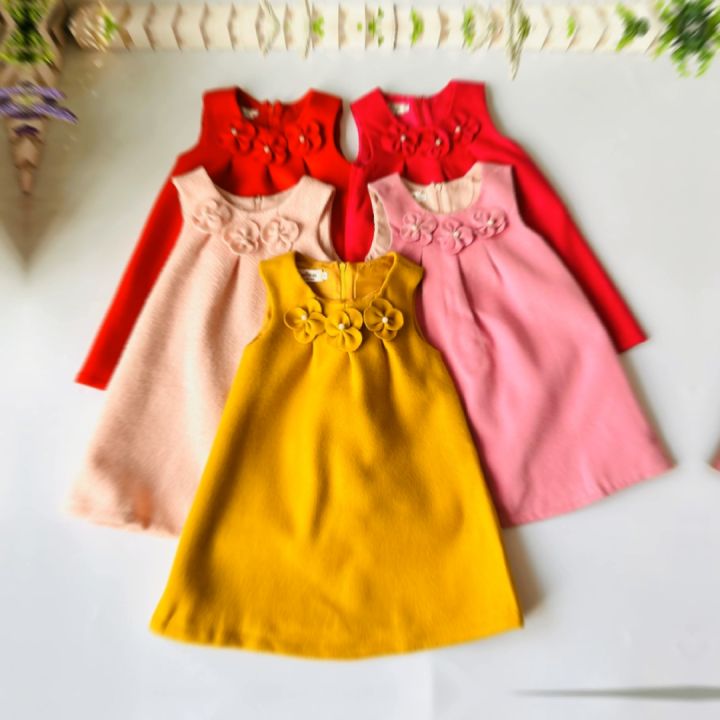 Váy dạ áo dạ chữ A, váy cho bé gái thiết kế 2 lớp cho bé gái từ 1 ...