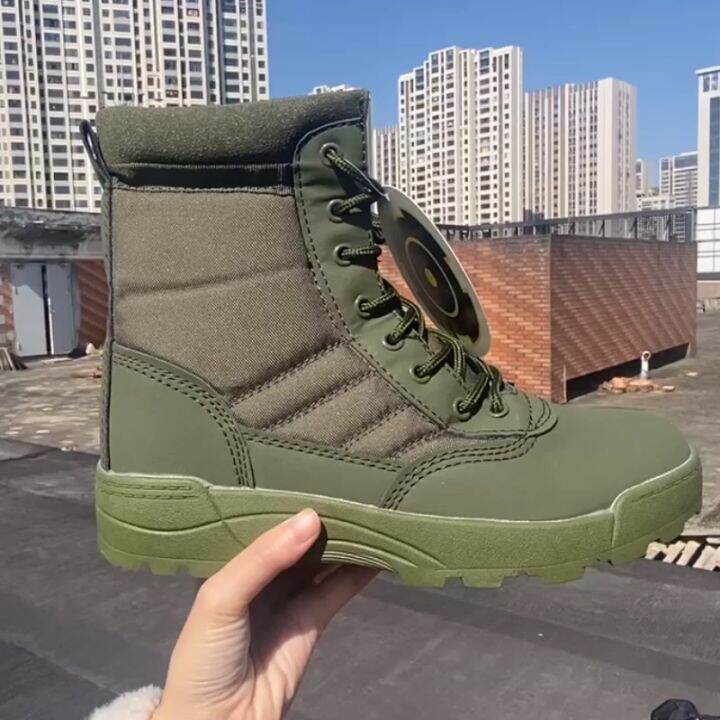 Combat Shoes for Men Ultralight Tactical Boots Non Slip Biker Boots