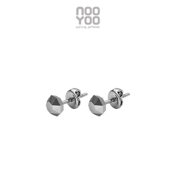 nooyoo-ต่างหูสำหรับผิวแพ้ง่าย-รุ่น-faceted
