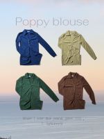 Poppy blouse / เสื้อแหวกหน้า แขนยาวแหวกหน้า