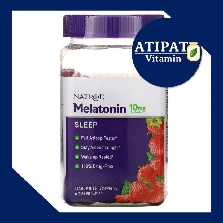 Natrol , Melatonin , 10 Mg , 140 Gummies , ของแท้ มีสินค้าพร้อมส่ง ...