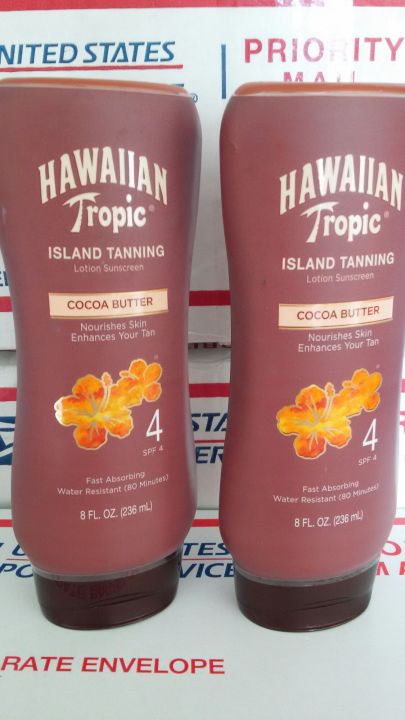 Hawaiian Tropic Island Tanning Lotion Sunscreen Cocoa Butter 236ml Lazada Ph 