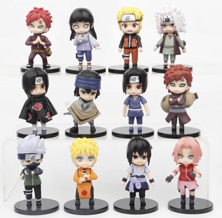 naruto-model-figure-ตุ๊กตา-ของสะสม-โมเดลแท้-100-ฟิกเกอร์-นารูโตะ-เซต-12-ตัว-คาคาชิ-ซาสึเกะ-ซากุระ-จิไรยะ-ฮินาตะ-กาชาปอง