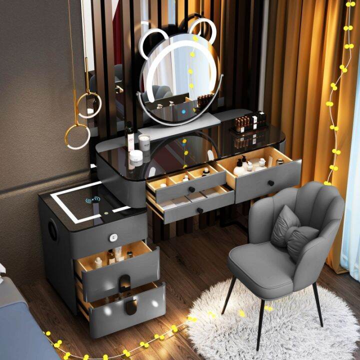 Master Bedroom MultiFunctional Solid Wood Dressing Table Bedroom