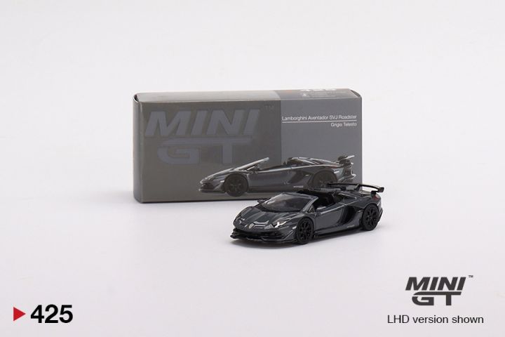 Hobby Store xe mô hình MiniGT Lamborghini Aventador SVJ Roadster Griglo  Telesto ( Full Box, Full Seal ) 