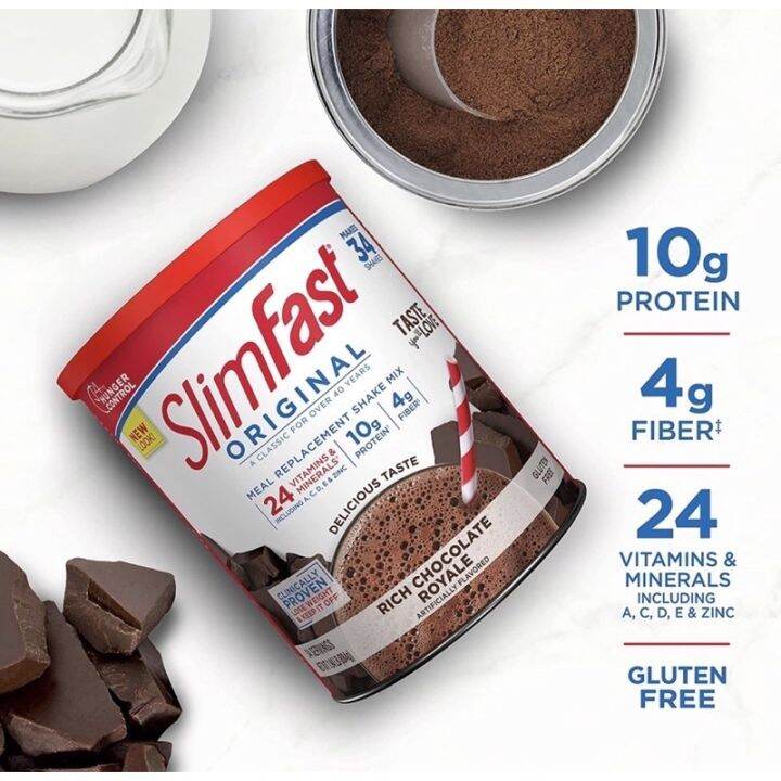 SlimFast Meal Replacement Powder, Original Choco, Weight Loss Shake Mix