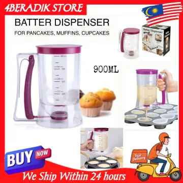 Batter Dispenser Cupcake Pancake Batter Dispenser Batter Mixer and  Separator Bottle Crepe Batter Container Baking Accessories - AliExpress