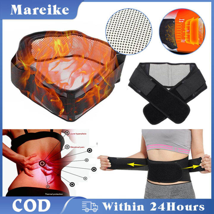 SelfHeating Waist Belt Adjustable Therapy Belt Black Lumbar Support Lazada PH