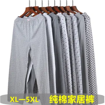 GRETD Cotton Homewear Men's Pajamas Suit Middle-Aged Elderly