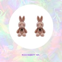 Miss Rabbit ต่างหูกระต่ายเต็มตัว ก้านเงินแท้ 925