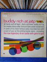 BUDDY RICH AT JATP  JAZZ 00680 แผ่นต้นฉบับเดิม แผ่นเสียง vinyl Lp 33rpm 12"สภาพกำลังฟังได้ดีได้รับการตรวจสอบ