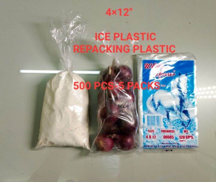 4×12" Plastic Bag, Ice Plastic ,Repacking Plastic Bag ,5 packs500 pcs Lazada PH