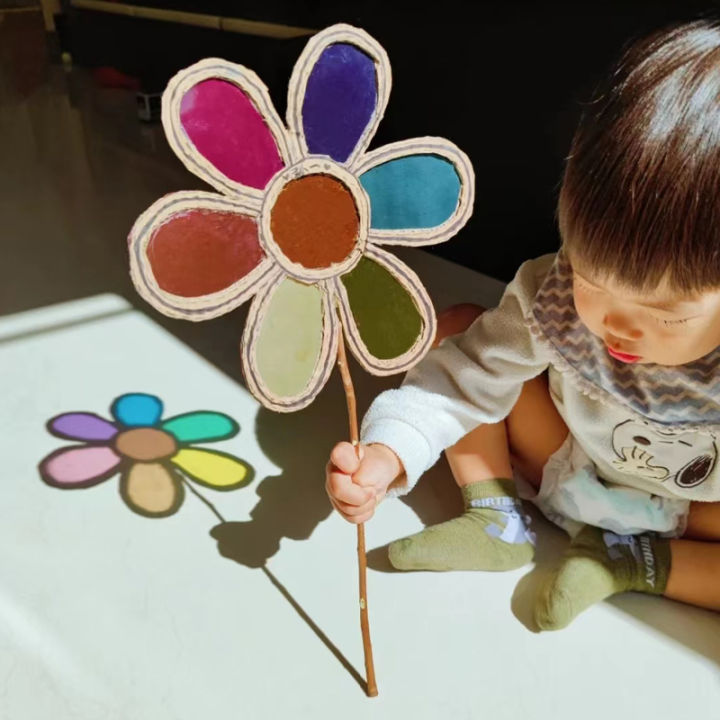 แผ่นพลาสติกแก้วหลากสี-a4สำหรับเด็กอนุบาลอุปกรณ์ช่วยสอนสีสำหรับเล่นเกมแสงเงาผีเสื้อทำด้วยมือสำหรับเด็กโปร่งแสงแบบใส