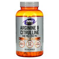 ? Now​  Sport​ Arginine&amp;citrulline 500 mg/ 250 mg.อาร์จีนิีนซิทรูลีน/เพิ่มแรงเสริมสร้างกล้ามเนื้อ(120capsules)