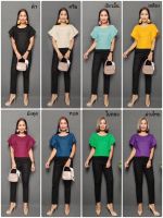 Plain Plain by Noi เสื้อระบายแขนสองข้าง ซิปหลัง พร้อมส่ง 16 สี