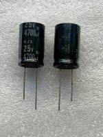 Capacitor  C4700uf 25v  C4700uf 25v  C4700uf 25v  ขนาด 16x25mm. (10ชิ้น) C4700uf 25v สีดำ 105C พร้อมส่ง