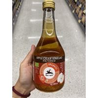 น้ำส้มสายชูหมัก จากแอปเปิ้ล ออร์แกนิค ตรา อัลเซ เนโร 500 Ml. Organic Apple Vinegar ( Alice Nero Brand )