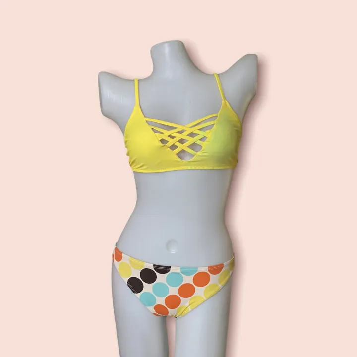 Yello-Polka Dot Swimsuit Bikini-set (Small-Medium) | Lazada PH