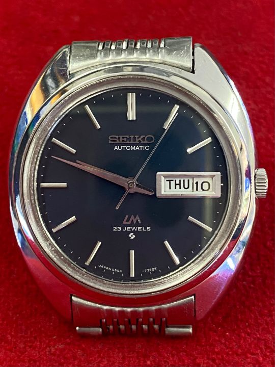 seiko-automatic-lm-23-jewels-ตัวเรือนสแตนเลส-นาฬิกาผู้ชาย-มือสองของแท้