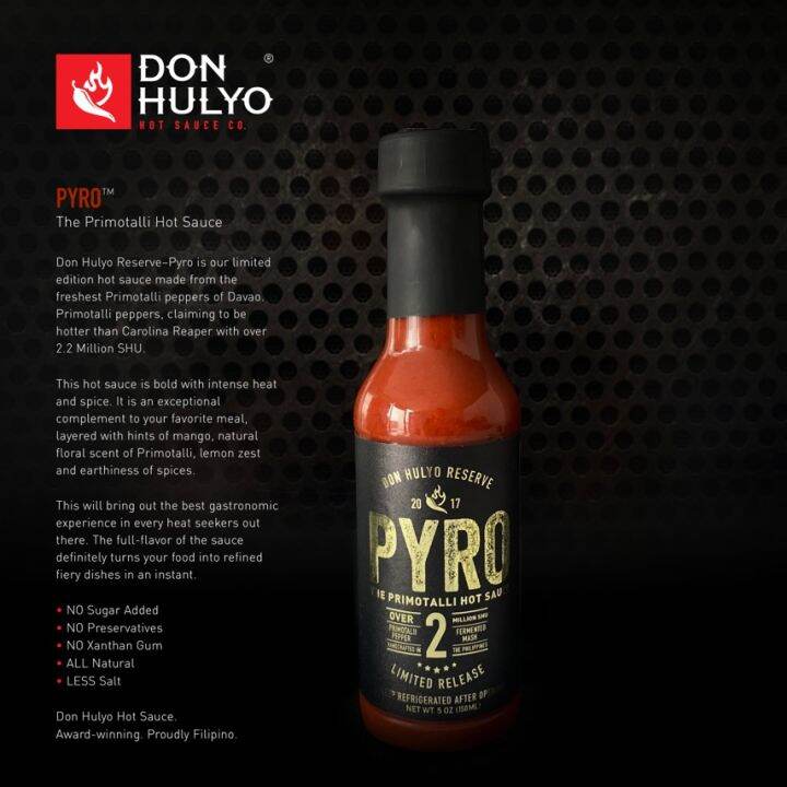 Don Hulyo Reserve Supremo Hot Sauce Primotalli Pepper 150ml