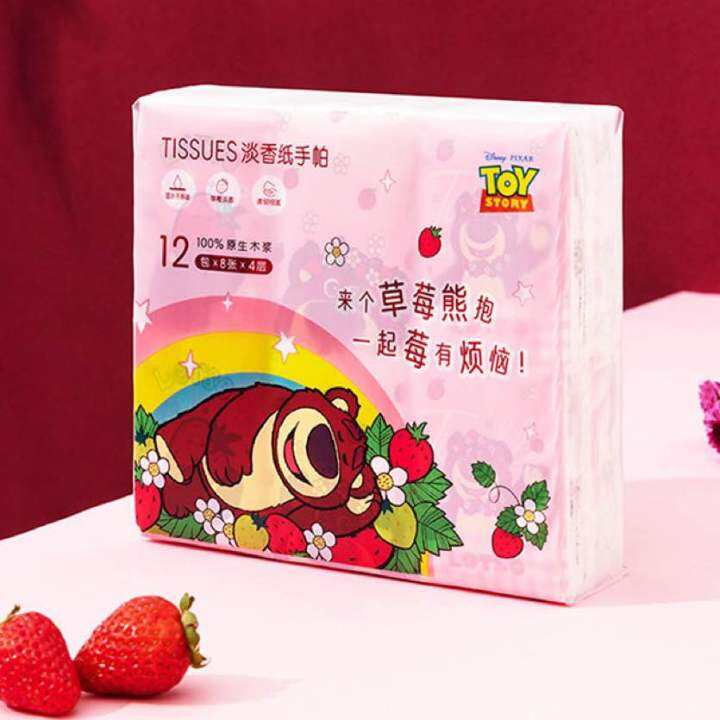 Lotso Collection Strawberry Scented Facial Tissues (12 Packs) Lazada PH
