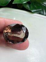 สโมคกี้พลอย ควอตซ์  Smoky Quartz PEAR Shape 15X22 มิลลิเมตร..(1 เม็ด) MM หนักรวม 21 กะรัต รูป สำหรับตัดสำเร็จ  21 CARATS