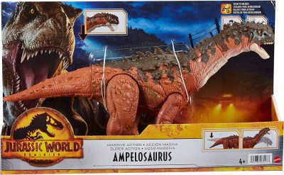 Jurassic World Dominion Massive Action Ampelosaurus ของเล่นฟิกเกอร์ไดโนเสาร์ แอมเพโลซอรัส รุ่นHDX50